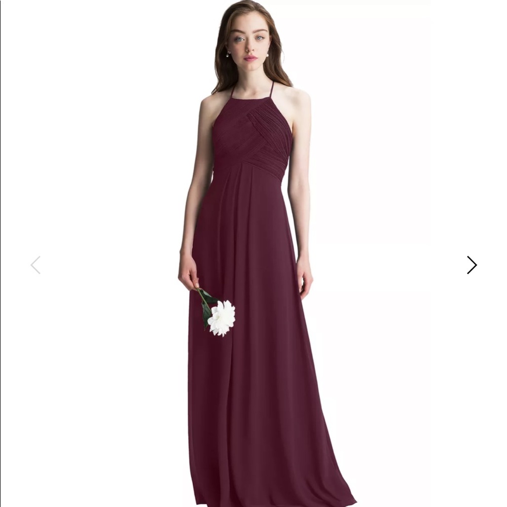 Bill Levkoff Wine Bridesmaid Dress